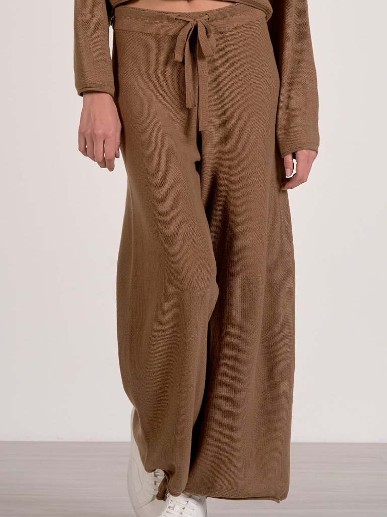 Nwt Elan Caramel Drawstring Wide Leg Pants
